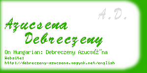 azucsena debreczeny business card